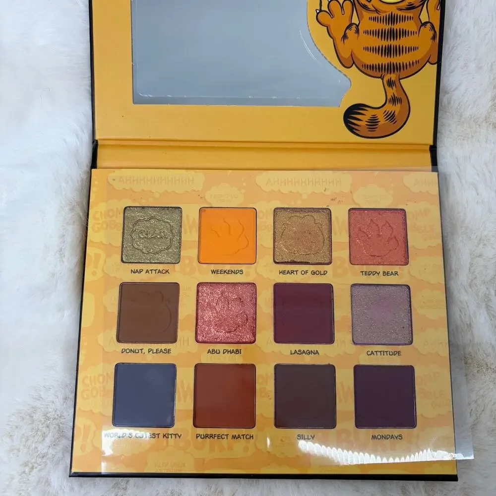 Glamlite x Garfield 12 Shade Eyeshadow Palette NIB Orange Warm Neutral Aesthetic